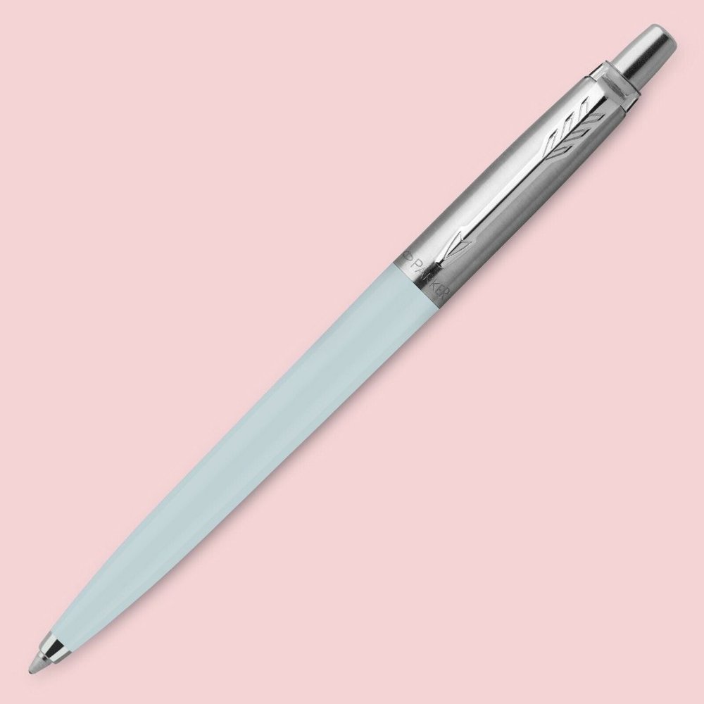 New Parker Jotter Original Pen 50s Finish Medium Black Ink Made in France Blue
